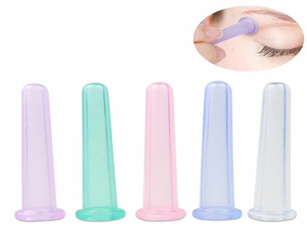 5 färger Eye Mini Silicone Massage Cup Silicone Facial Massager Cupping Cup Face Eye Care Treatment Storlek 15mm50mm7985779