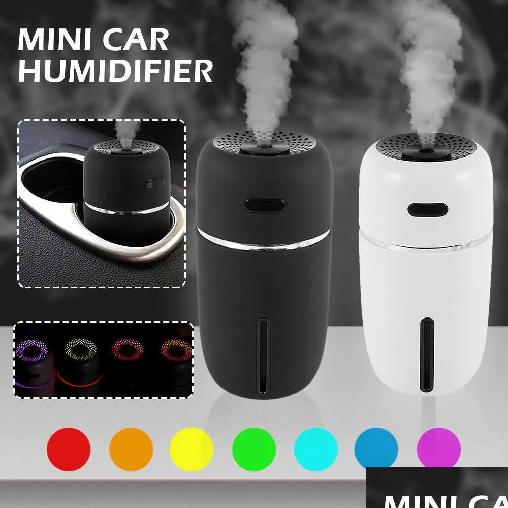 Essential Oils Diffusers Car Air Humidifier Portable Led Essential Oil Diffuser Mini Home Office Accessories 210724 Drop Delivery Home Dhcyj