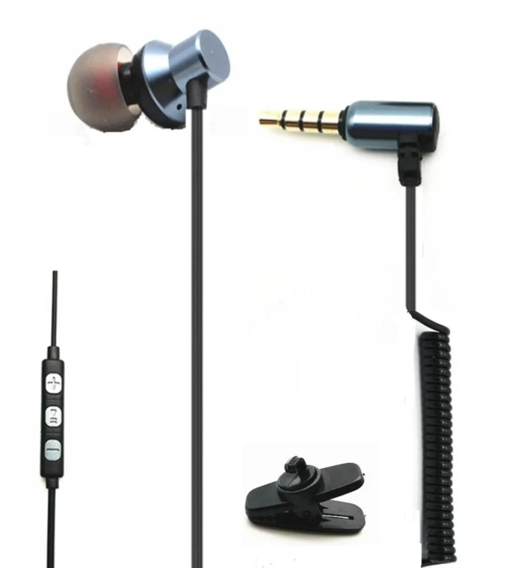 Auricolare singolo lato con microfono e controllo del volume Auricolari in-ear cablati Cuffie con isolamento acustico per orecchio singolo8508771