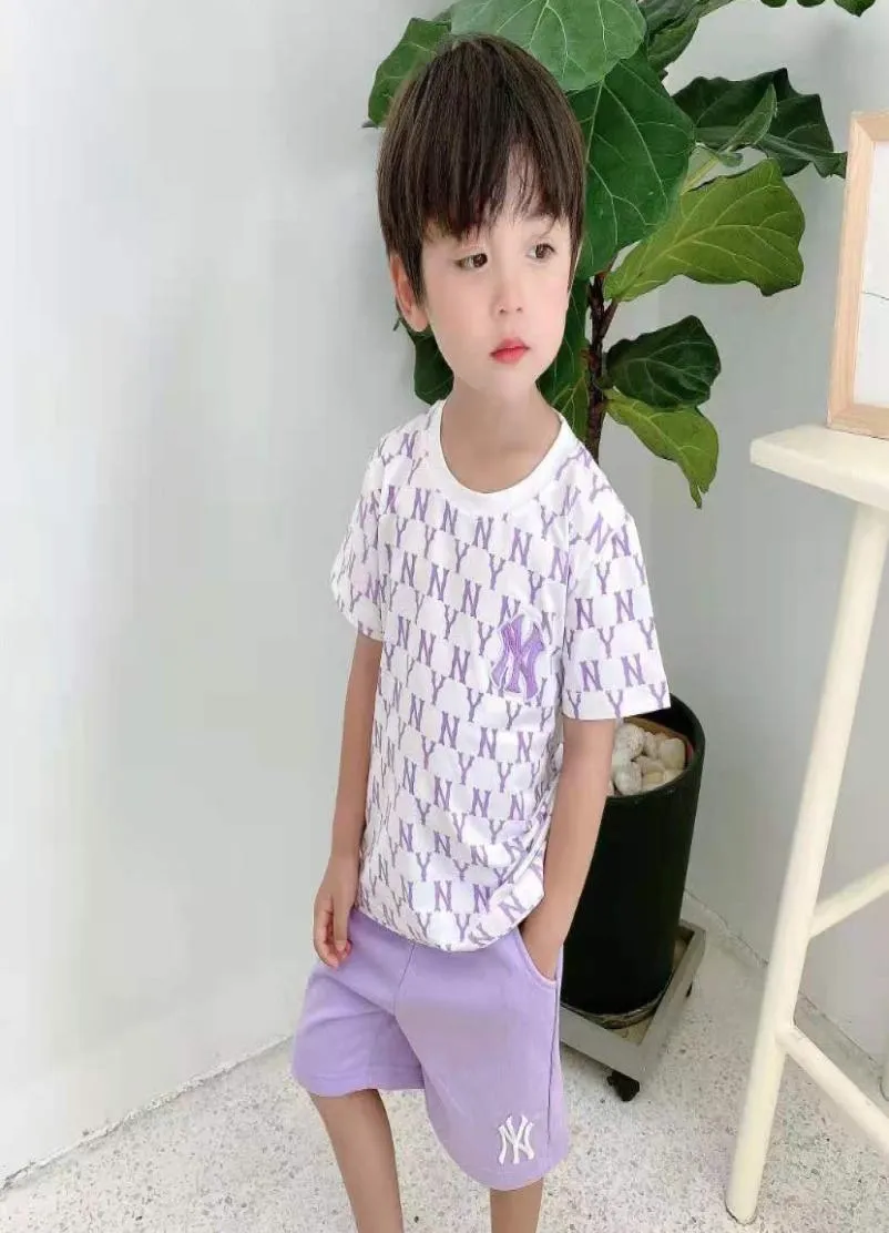 Designer crianças conjuntos casuais crianças carta impressa manga curta tshirtshorts 2 pçs meninos meninas roupas de verão a70848038606