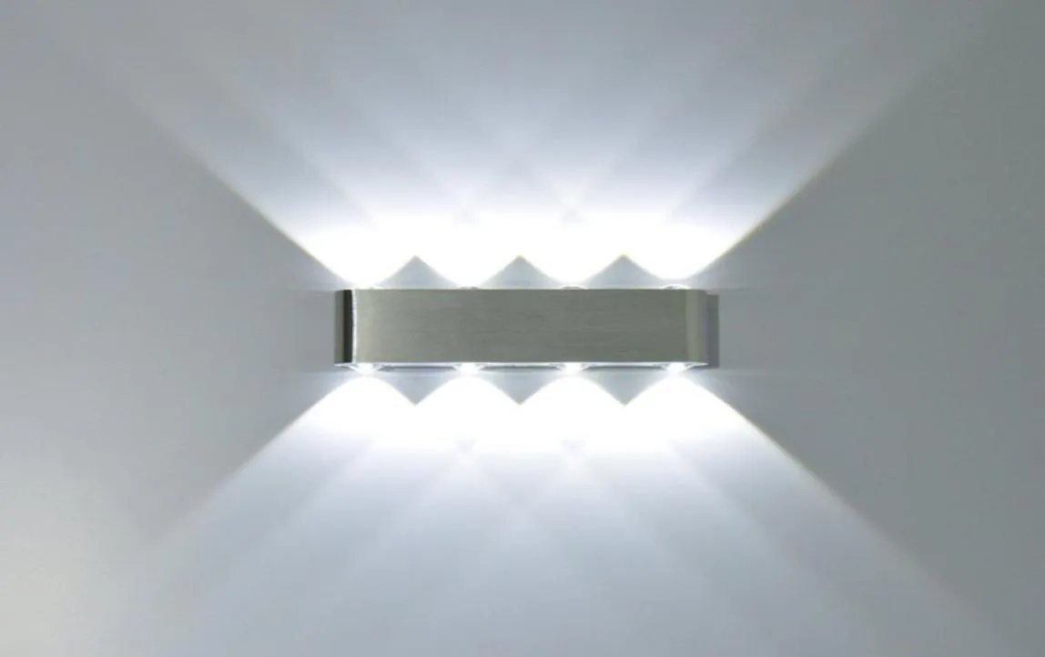 8W Modern Rectangle LED Wall Sconces Light Fixture Aluminium High Power 8 Led Up Down Wall Lamp Spot Light Stair Light 2PCS6991034