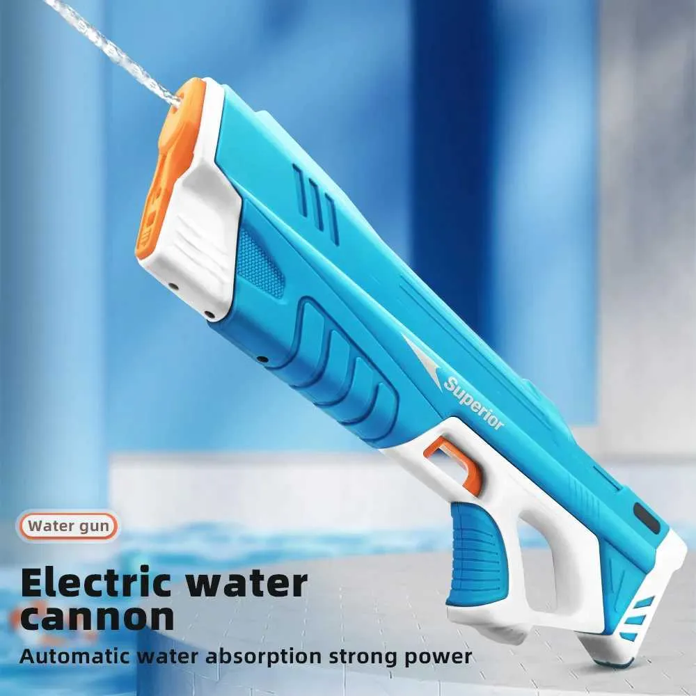 Pistolet Jouets Nouveau Auto eau succion rafale pistolet à eau électrique enfants plage piscine combat d'eau puissance tir été en plein air pistolet à eau jouet cadeaux L2403