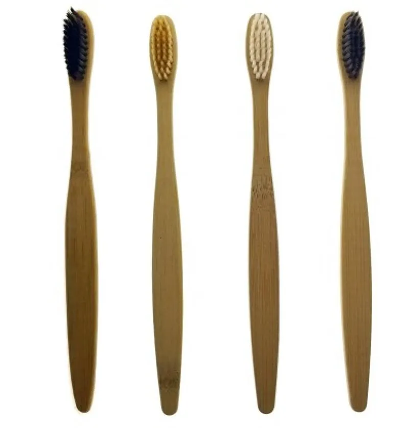 Brosses à dents en bambou nettoyant pour langue prothèse dentaire Kit de voyage brosse à dents brosse à dents environnementale pour dent el famille EEA5819815433