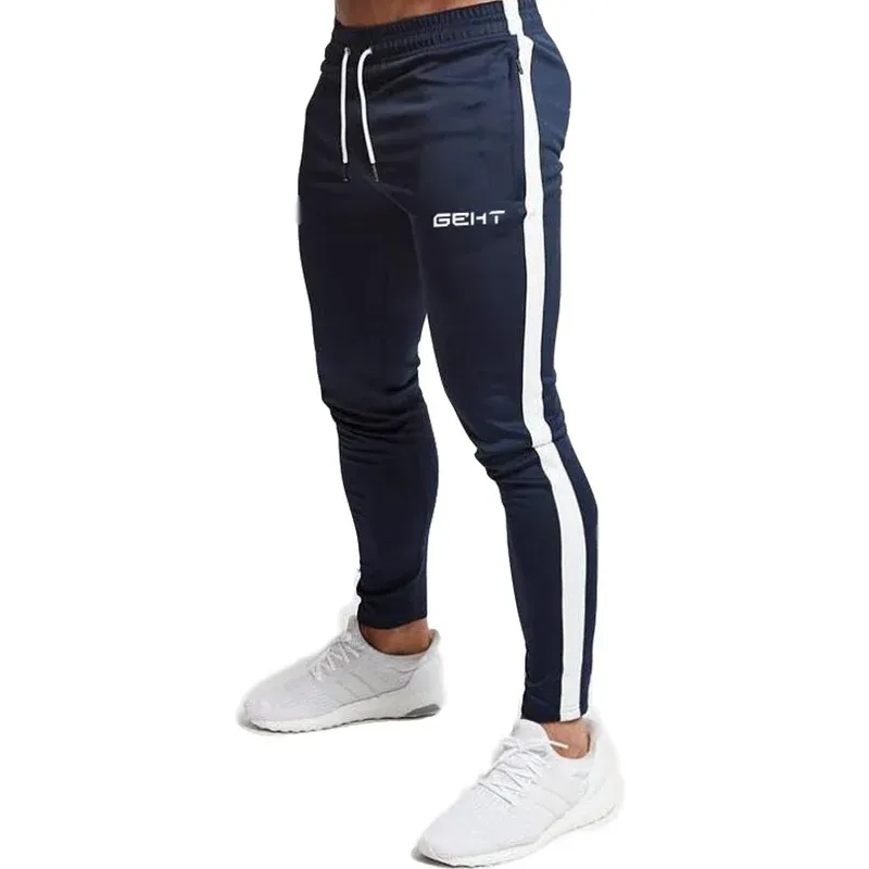 Calça nova marca geht marca casual calças skinny masculas jogadoras de moletom Fitness Workout calça calças de outono Novo calças de moda masculina