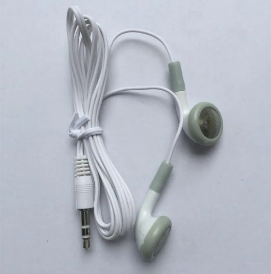 Cheapest Disposable Earphone Low Cost Earbuds 35mm music Headphone Headset mp3 mp4 For apple nano iphone cell phone1145661