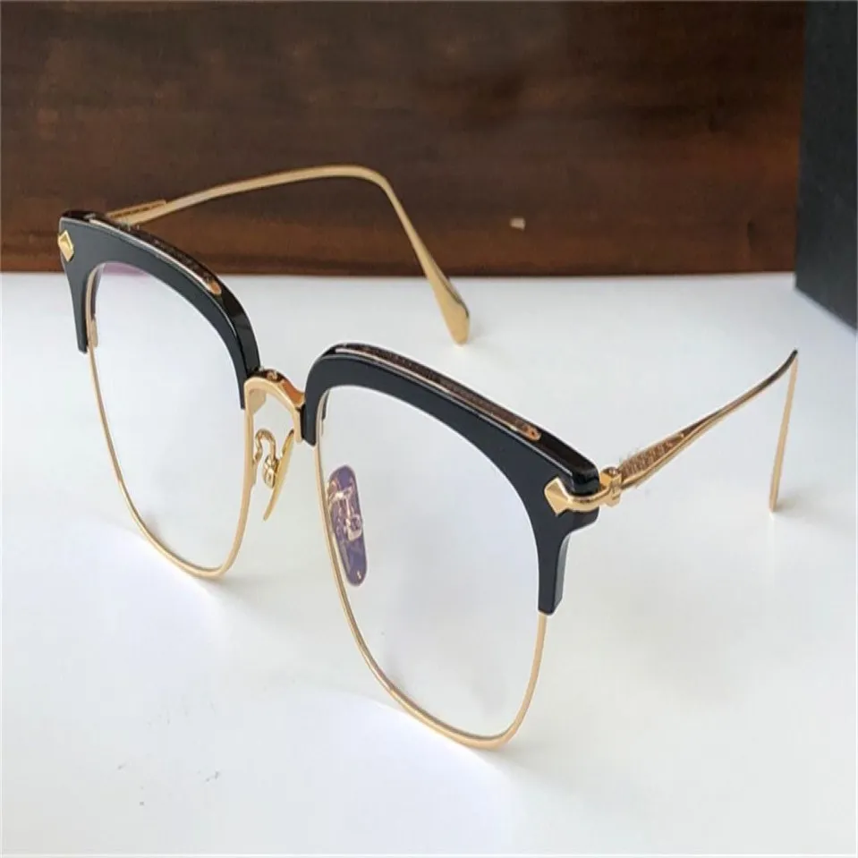 Nya glasögonramglasögon sluntradicti män glasögon designar halvramglasögon vintage steampunk-stil med case238c