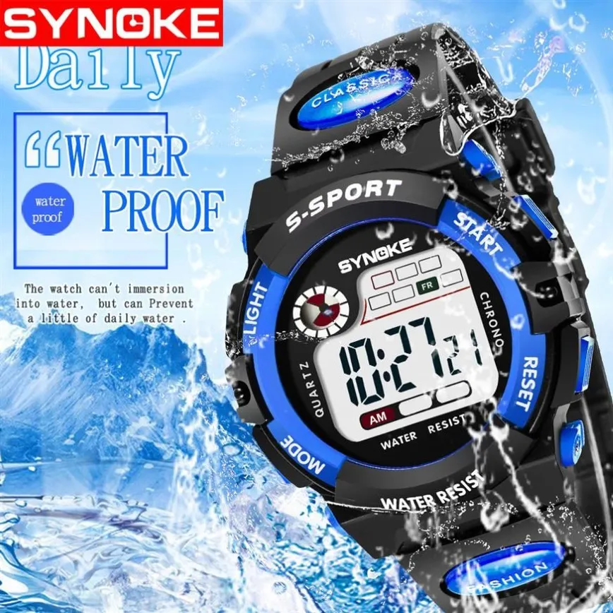 SYNOKE LED Digitale Orologio per bambini Orologi per bambini Ragazze Ragazzi Orologio Bambino Sport Orologio da polso Orologio digitale per Ragazza Ragazzo Regalo a sorpresa23249u