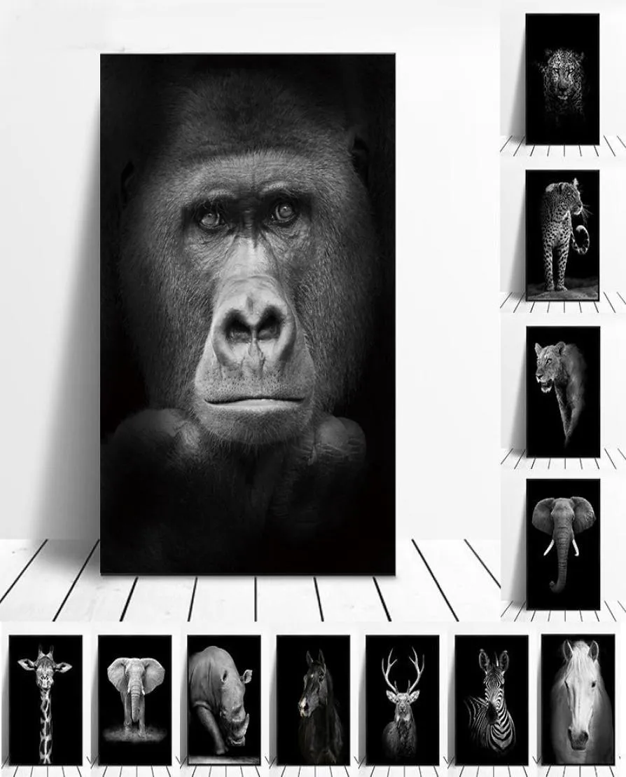 Nowy projektant malowanie płótna Plakaty ze ściennych Zwierzęta Słoniowe jelenie Zebra Plakaty i druki zdjęcia ścienne do dekoracji salonu 6774649