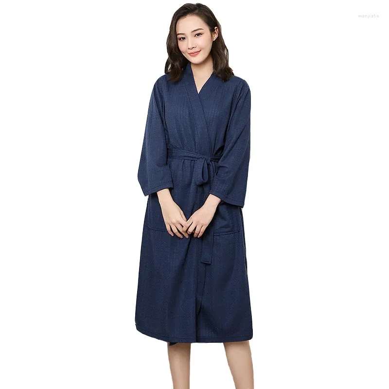 Kvinnors sömnkläder Kvinnor Robe Chinese Spa Home Dress Solid Lady Cotton Nightgown Nightwear Sexig Nightdress Kimono Bathrobe Gown