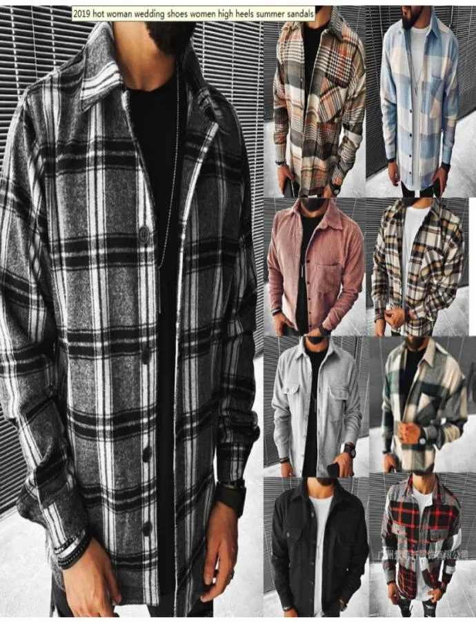 Fashion Spring Plaid Jackets Casual Flannel Shirts Long Sleeve Soft Comfort Slim Fit Styles Men Jacket Cardigan Shirt4145696