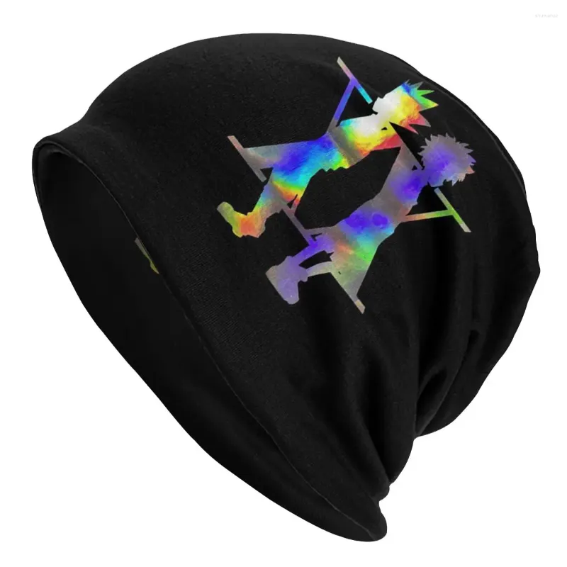 Berretti X Cappellini Anime giapponesi Hip Hop Sci Skullies Berretti Cappelli Cappello lavorato a maglia per cofano unisex adulto caldo primavera a duplice uso