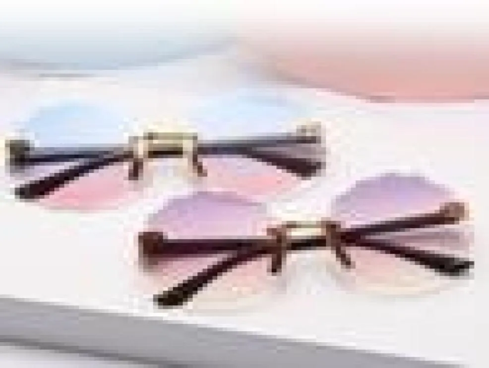 Fashion Kids Sunglass 2021 Boys Gilrs waves crystal Frameless Sunglasses Children ocean Glasses Eyeglasses Uv protection Beach Sun4519024