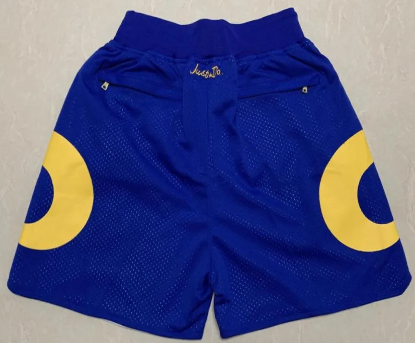 Nuovi pantaloncini Pantaloncini da squadra Pantaloncini da calcio vintage Tasca con cerniera Abbigliamento da corsa Los Colore blu Appena fatto Taglia SXXL6723870