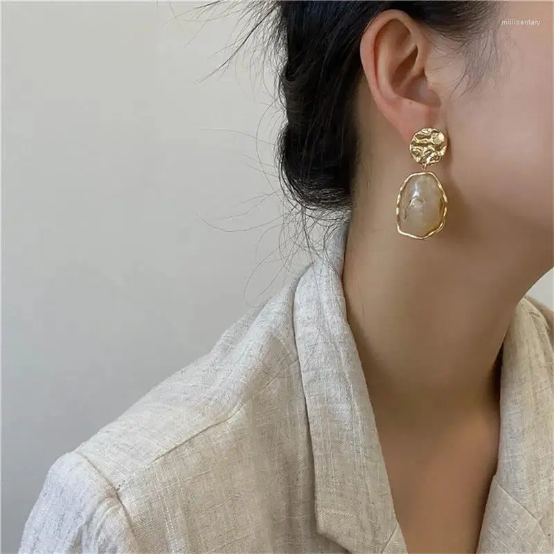 Dangle Oorbellen Romantische Stijl Sfeer Overdreven Zwart Nachtclub Punk Net Rood Persoonlijkheid Vierkant