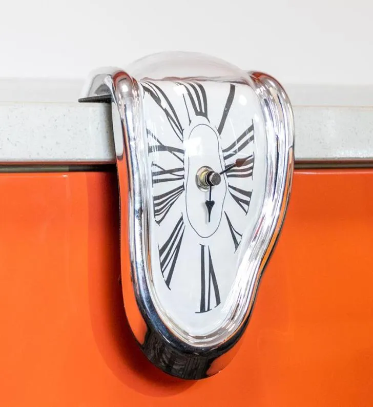 2019 roman surréaliste fusion déformée horloge murale surréaliste Salvador Dali Style horloge murale incroyable créatif décoration de la maison cadeau6872796