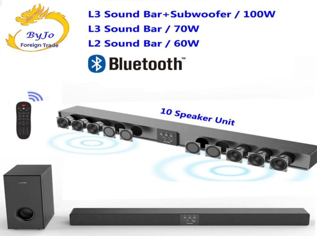 Amoi L3L2 Bluetooth Sound Bar WALLING PURE Wood TV Głośnik subwoofer 3D Sound Sound The Cometree 10 Horn Integrate8192437