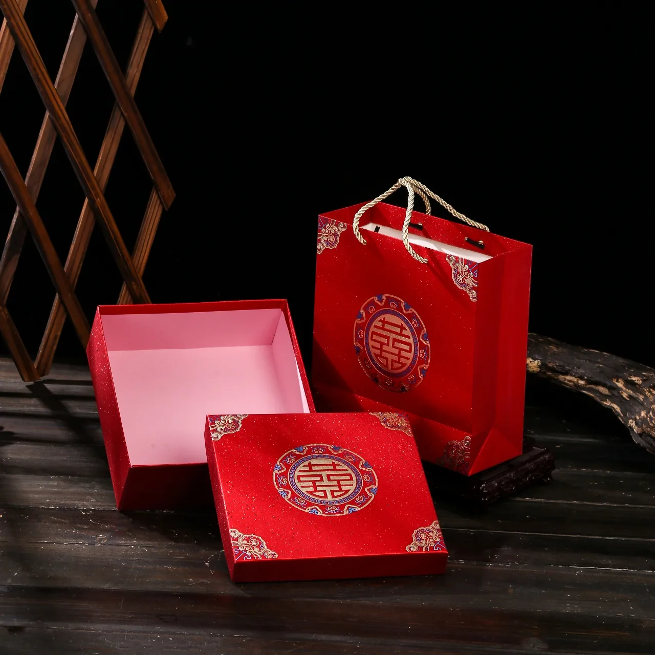 tiandi Gai Wedding Gift Box Joyful Event with Handheld Gift Handbag Wedding Candy Box Gift Bag Packaging Box Set