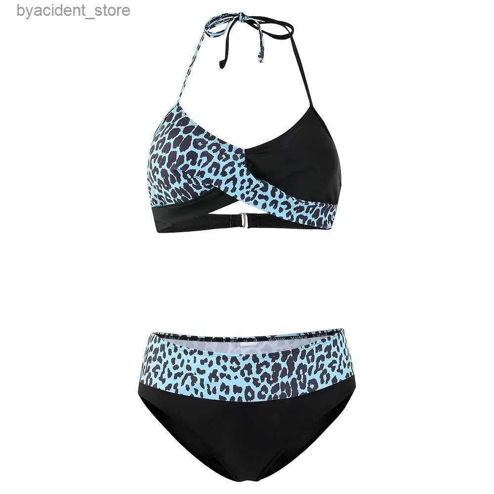 Kvinnors badkläder Summer Basic Sexy Bikini Set Trunks Two Piece Comfort Pool Womens Printed badkläder S-5XL L240308