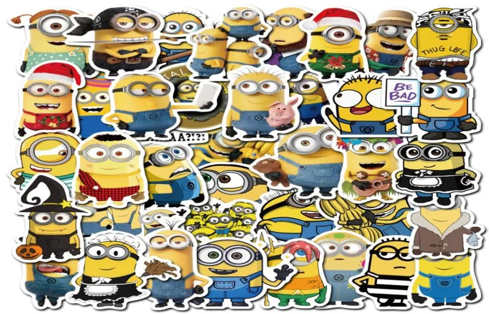 Adesivos de desenhos animados 4x6cm minions adesivos mini brinquedos mix designs graffiti stickers1965176