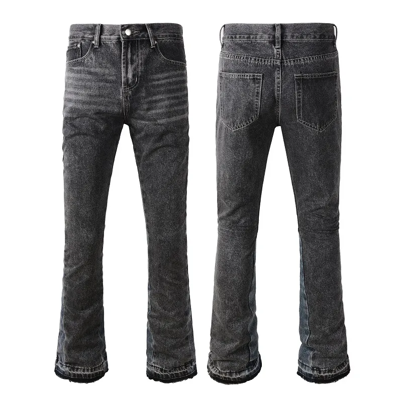 Jeans voor heren Designer Skinny Biker Zwart Wit Lange rip Heren motorfiets Rits Hip Hop Distress Cargo Denim Jeugd Slim Fit Recht Distressed Hole Cool Guy Super