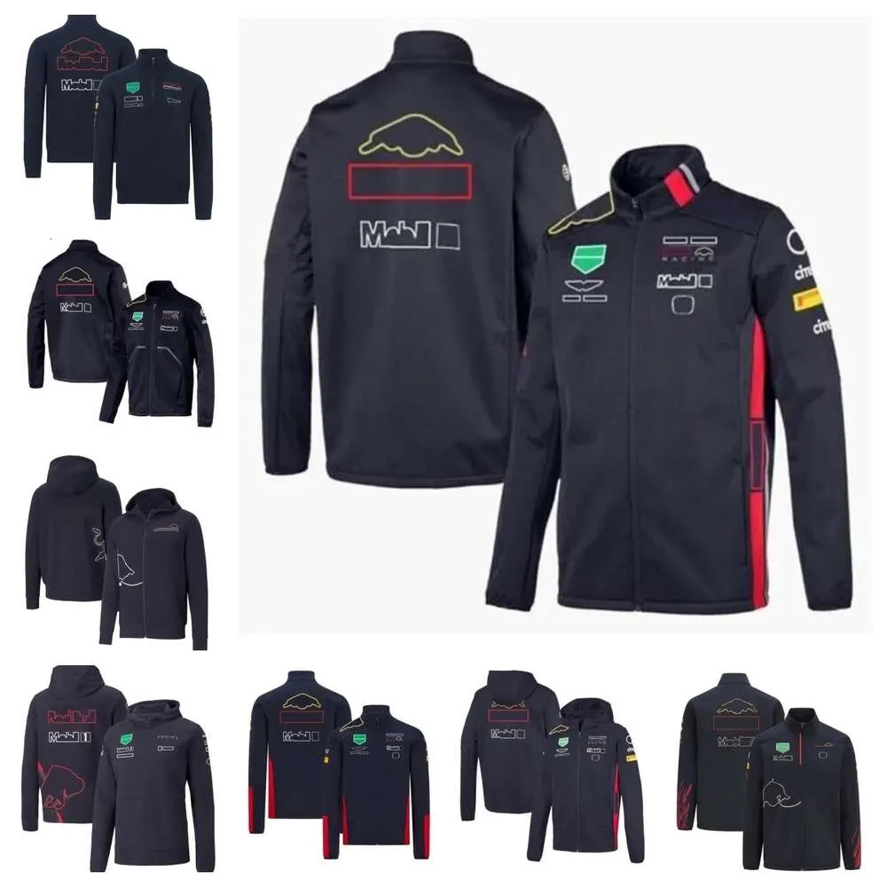 F1 Formel 1 Hoodie Car Jacket med samma anpassningsbilslogotyp Full broderjackor College Style Retro Motorcykeljackor ZX