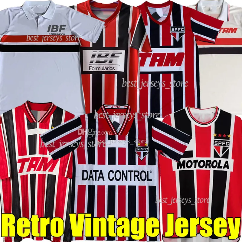 Sao Paulo retro voetbalshirts 07 08 93 94 99 00 1991 1999 2007 2008 1993 1994 ELIVELTON ANILTON klassiek vintage voetbalshirt Camisetas de futebol korte mouw