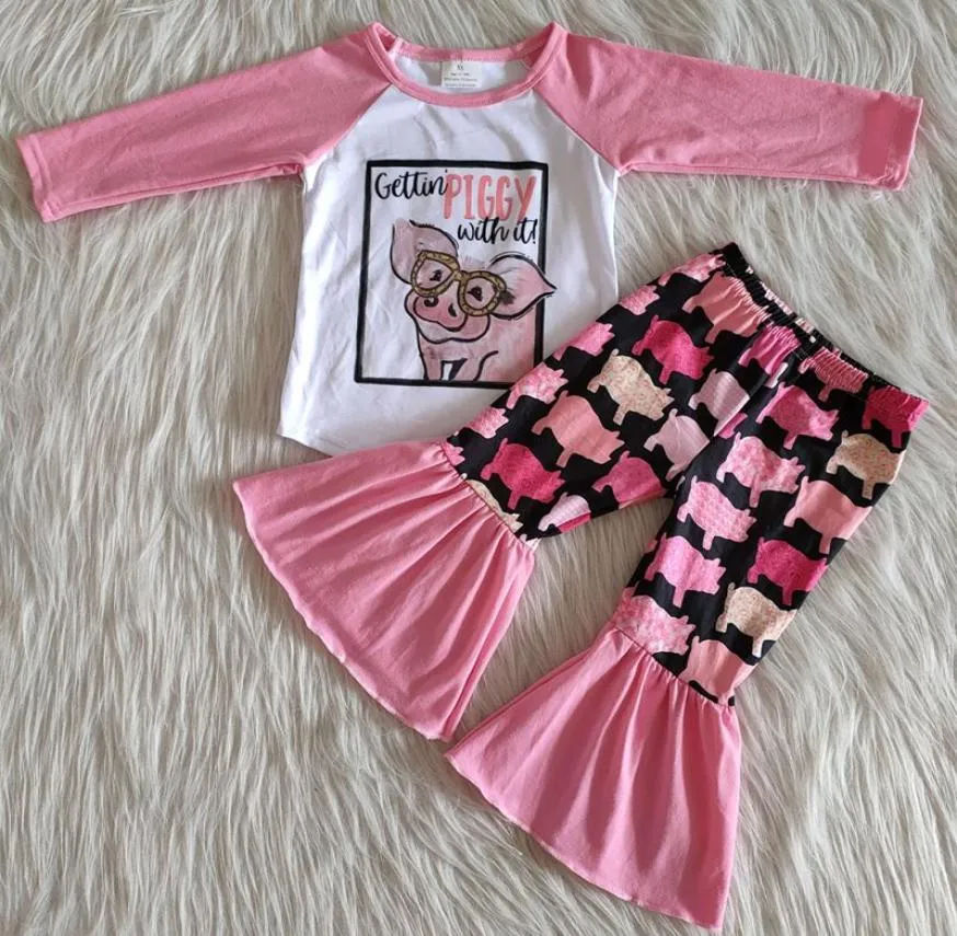 комплекты одежды для девочек детская дизайнерская одежда бутик для девочек осенние наряды молочный шелк розовый милый малыш дизайнерская одежда для девочек1409566