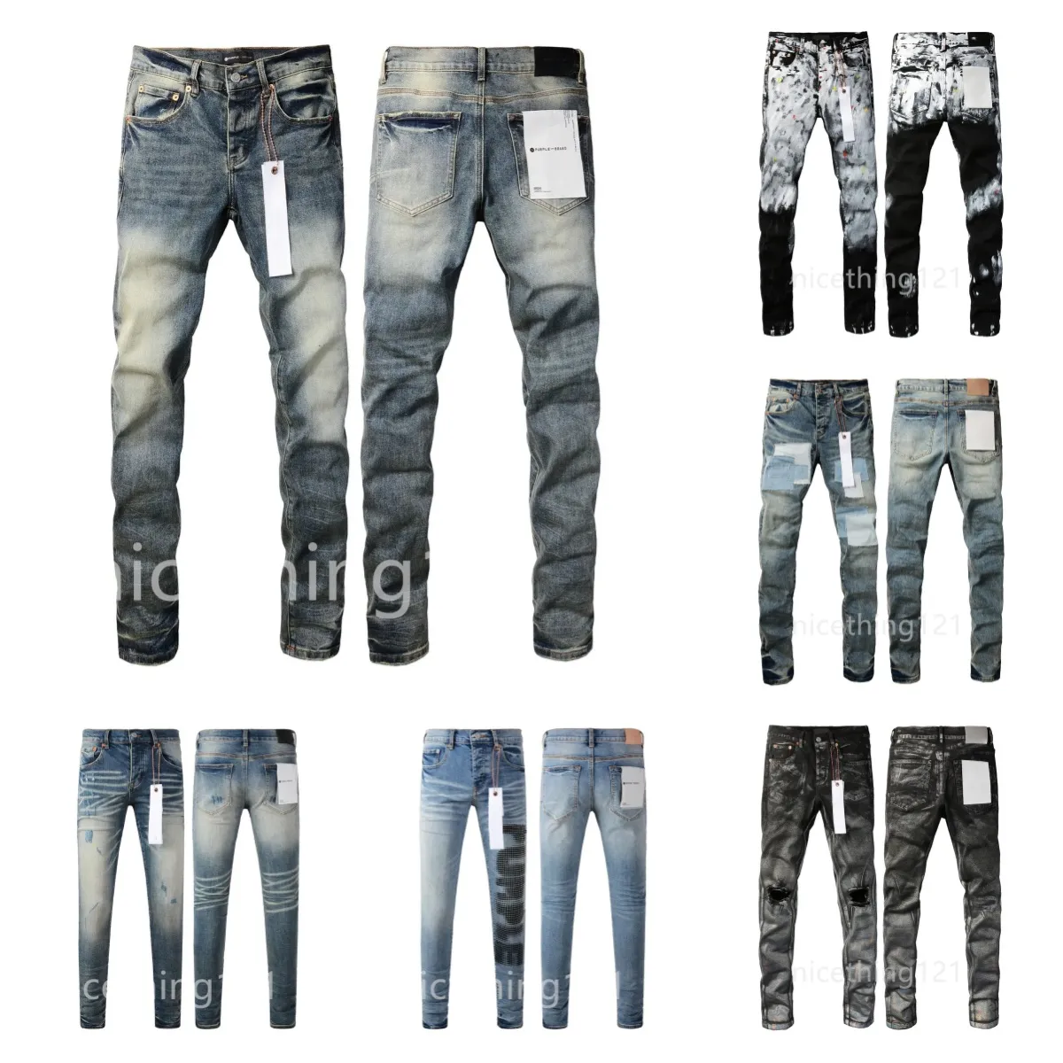 lila jeans designer för män kvinnor jean byxor rak design retro streetwear casual tröjor designers joggar byxa