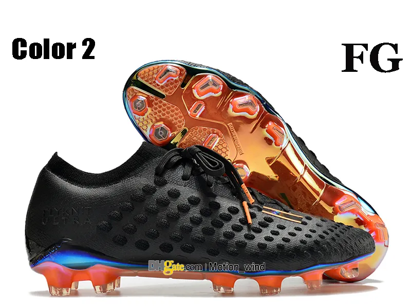 선물 가방 Mens High Tops Football Boots Phantom Ultra Elite FG Firm Cleats Neymar Acc Phantom Hypervenom Venom 축구 신발 야외 트레이너 Botas de Futbol