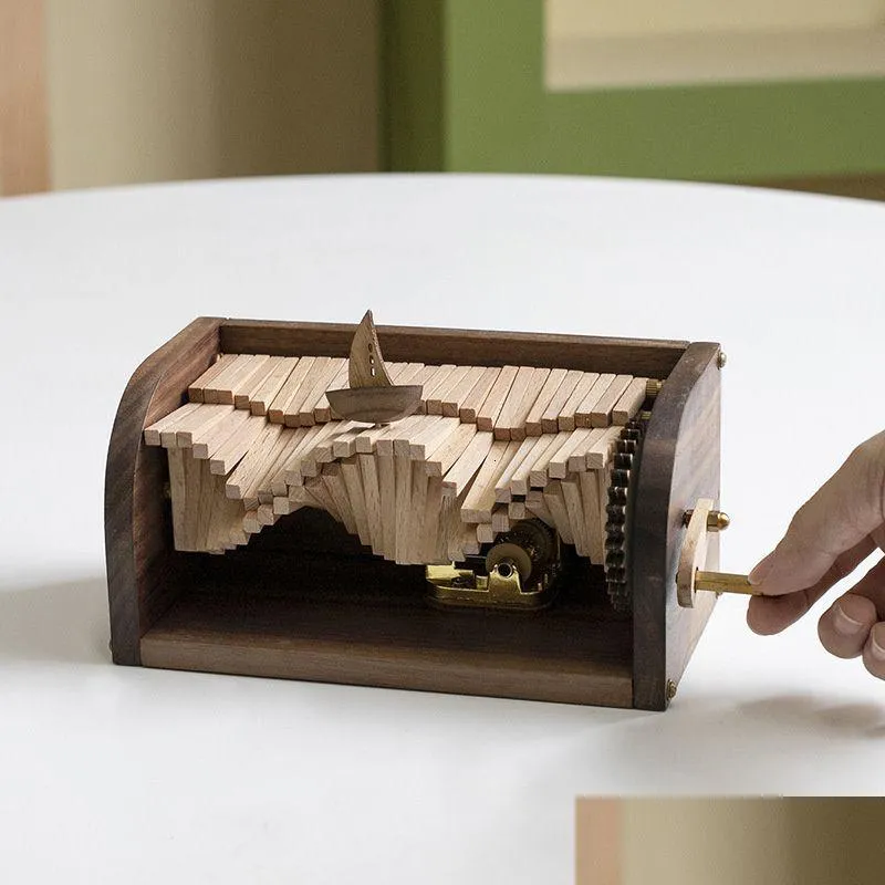 Nowością przedmioty muzyczne pudełko czyste ręcznie robione drewno pieśń goniących fale opakowanie prezentowe nowoczesne proste festiwal dostawa dhliu