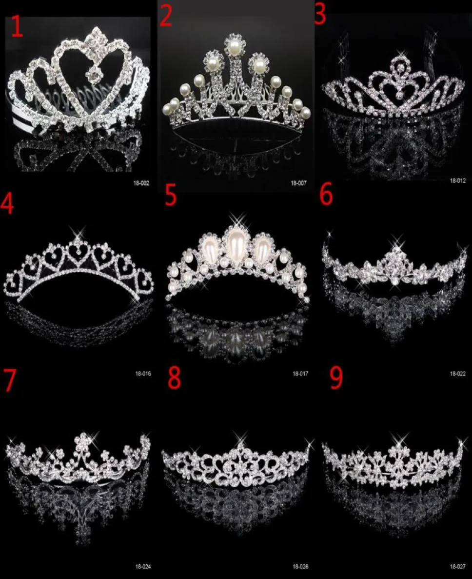 In Stock Rhinestone Crystal Wedding Party Prom Homecoming Crowns Band Princess Bridal Tiaras Hair Accessories Fashion9663461