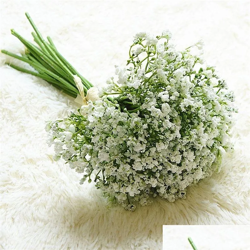 Dekorative Blumenkränze 16 Teile/satz Babys Atem Künstliche Blumen Gefälschte Gypsophila Diy Blumensträuße Arrangement Hochzeit Zuhause G Dh3Cm