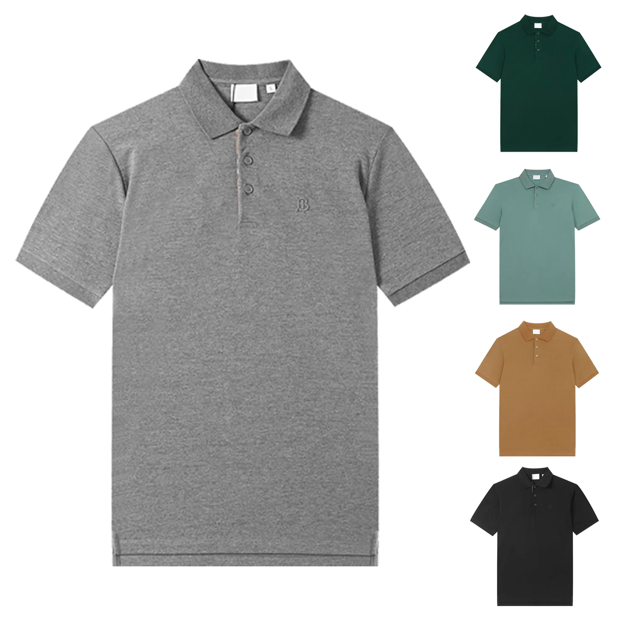 Stilista TeesPolos Polo da uomo in cotone T-shirt di alta qualità Top Lettera Logo ricamato T-shirt classica in tinta unita Camicia da uomo Taglia asiatica m-3XL