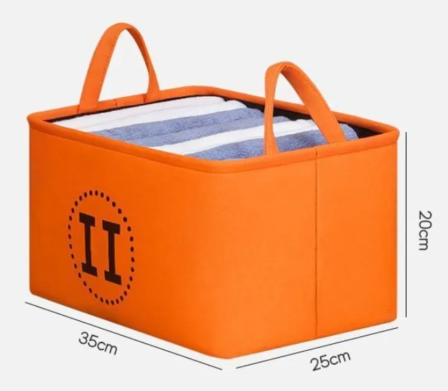 Luksusowy pomarańczowy prosty koszyk do przechowywania Kosz Składany koszyk przechowy