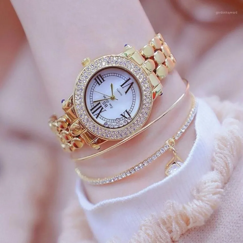 Montres-bracelets Montre en diamant pour femmes Quartz dames de luxe strass Bracelet Montre-Bracelet Femme Montre Femme étanche 306a