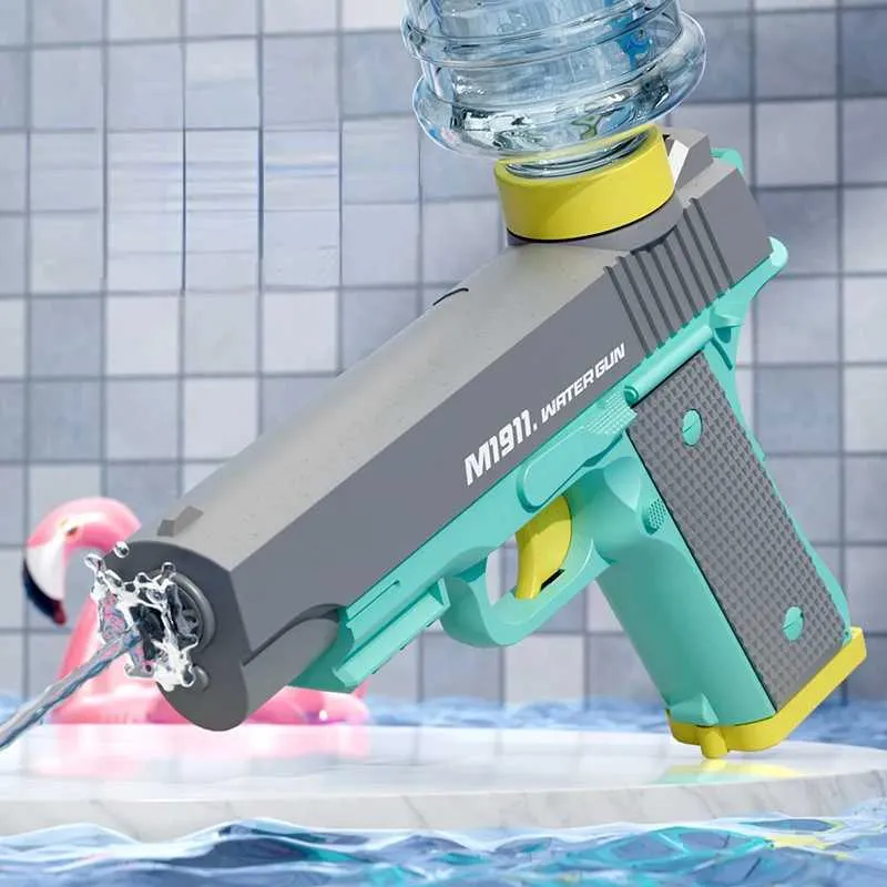 Pistolet jouets 2023 nouveau pistolet à eau électrique Luoluoke à tir continu enfants douche d'eau d'été pistolet à eau amusant ToyL2403