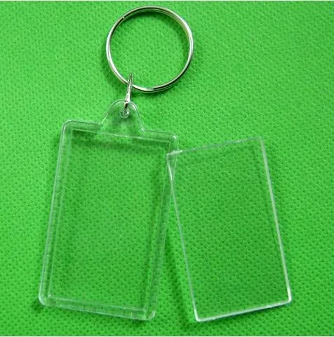 DIY Acrylic Blank Photo Keychains Shaped Clear Key Chains Insert Photo Plastic Keyrings Photo Frame 