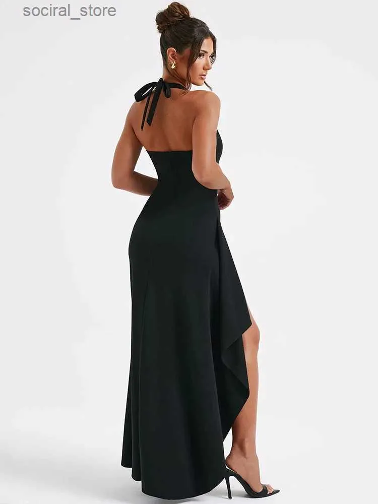 knee length dresses for ladies Momyknows Solid Color One Shoulder Ruched Bodycon Maternity Maxi Dress Blue / L main image 0