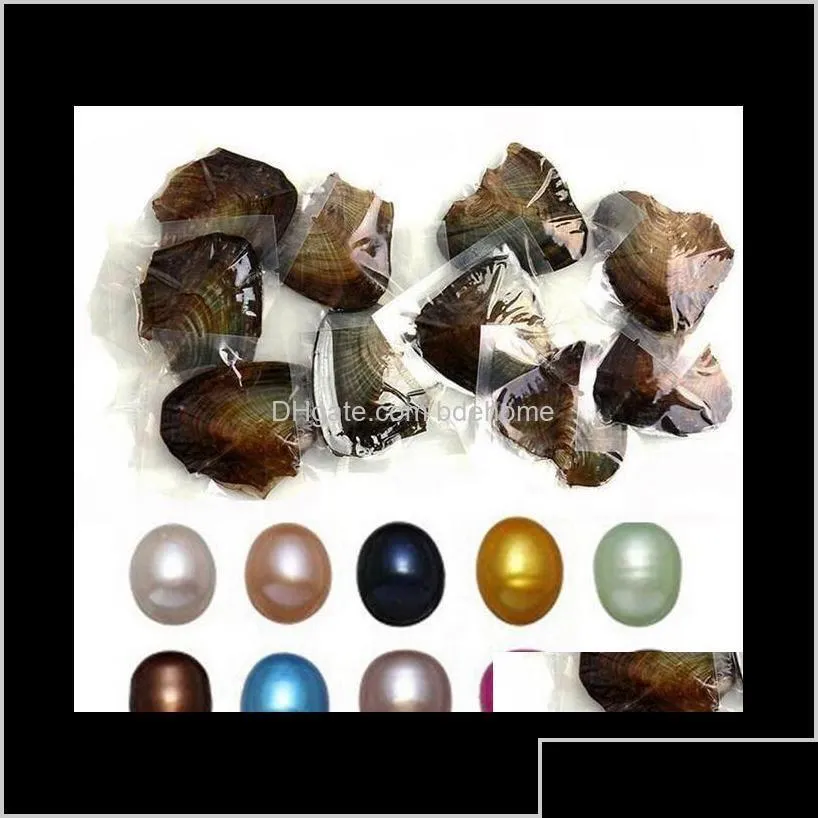 Pearl Loose Beads Jewelry Drop Delivery 2021 Partihandel färgade naturliga pärlor inuti fest i BK Öppna hemma ostron med vakuumpaket Dhyvg