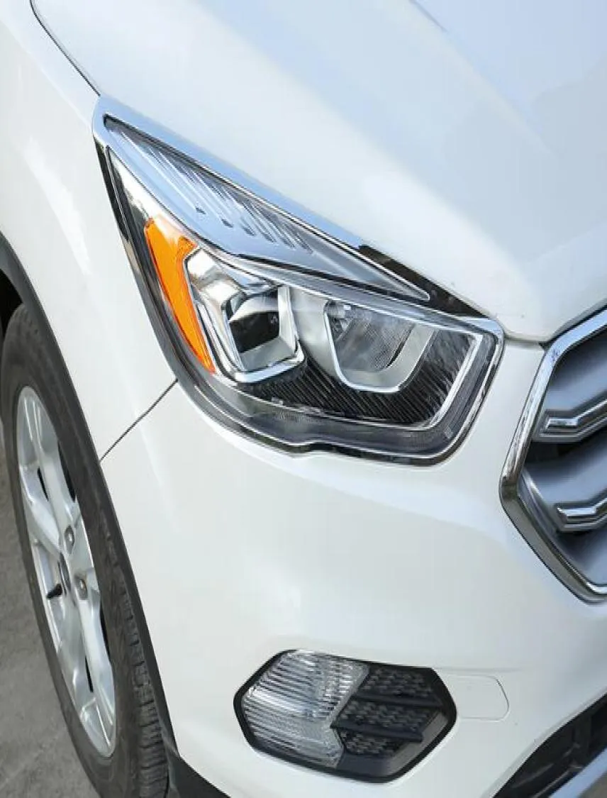 High quality ABS chrome car front headlamp decorative frame taillight decoration trim frame For Ford escapekuga 201320182289905