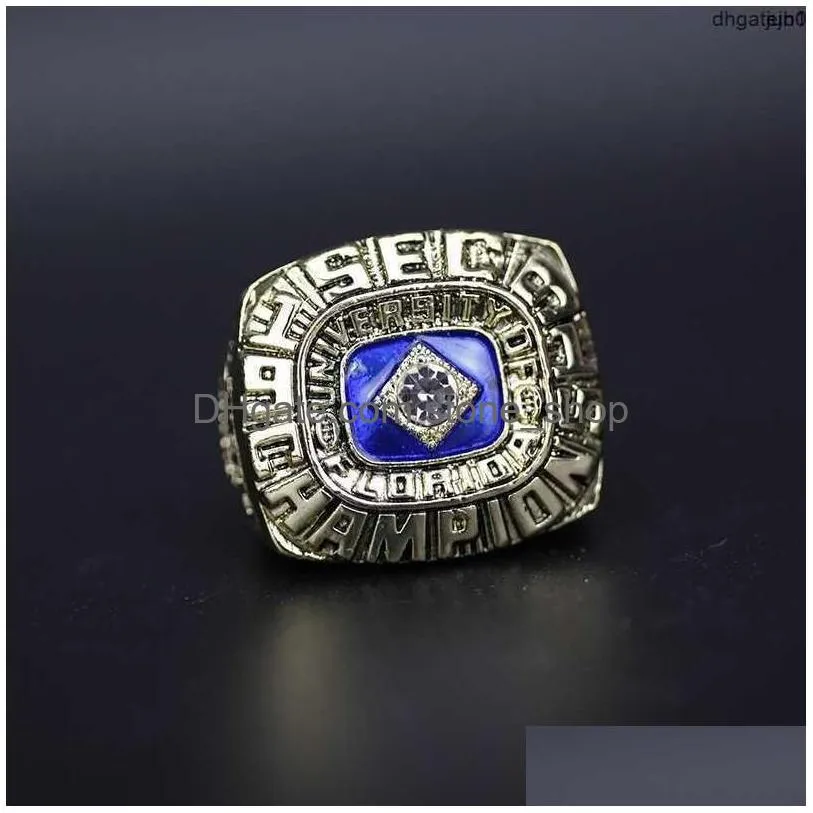 Band Rings Xeus Designer Commemorative Ring 1991 University of Florida Alligator NCAA Champion Rin Drop Delivery Jewel DHVH0