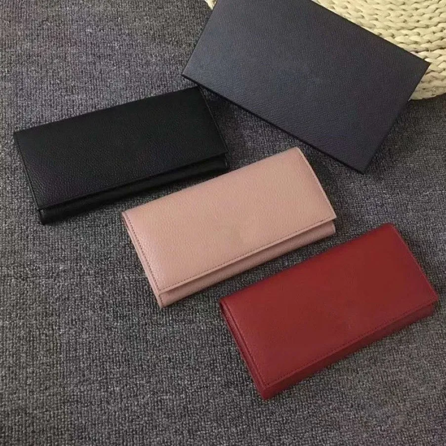 2020 Höchste Qualität Echtes Leder Mode Luxus Neue Abend Geldbörse Brieftasche Klassische Clutch Damen Brieftasche wi2401