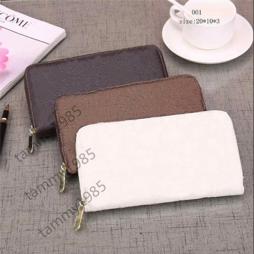 Old Flower Print Fashion Women Clutch Wallet Pu Leather Card Holders Single Zipper Wallet Lady Lady Long Classical Purse2093