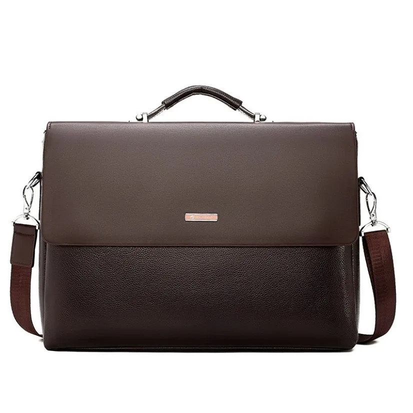 Maletín de negocios para hombre, bolso de cuero para ordenador portátil, bolso informal para hombre, bolso de hombro para abogado, bolso de oficina para hombre Messenger268n