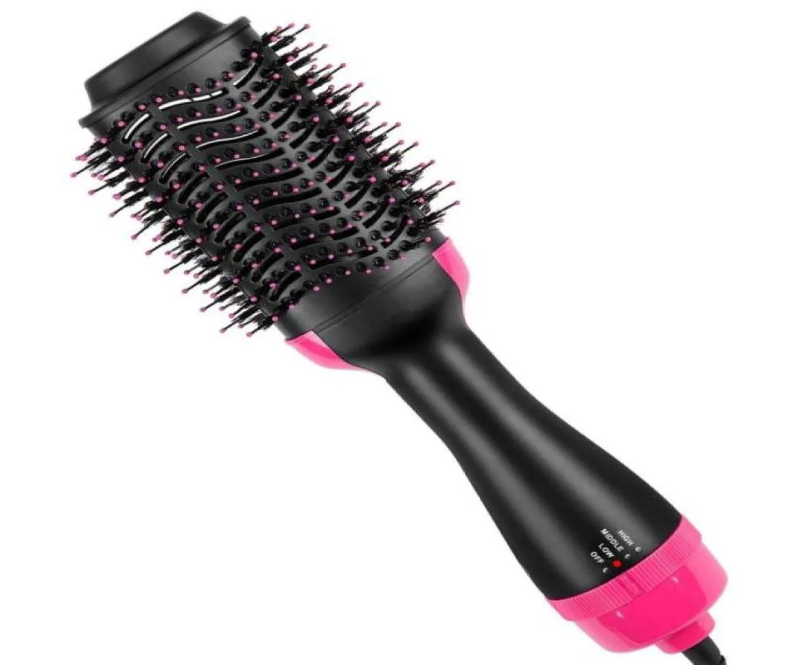Air Brush One Step 2in1 hårtork Styler Volumizer Multifunktionell pensel Borste lockigt hårborste med negativ2294149