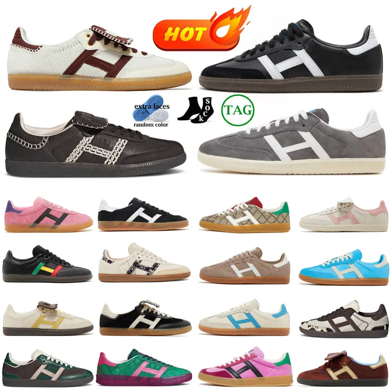 2024 Originale Vegan Adv Plattform Schuhe Männer Frauen Designer OG Casual Schuh schwarz weiß rote Samtgrüne Wildleder Herren Frauen Outdoor Sambabas Sneakers Sporttrainer