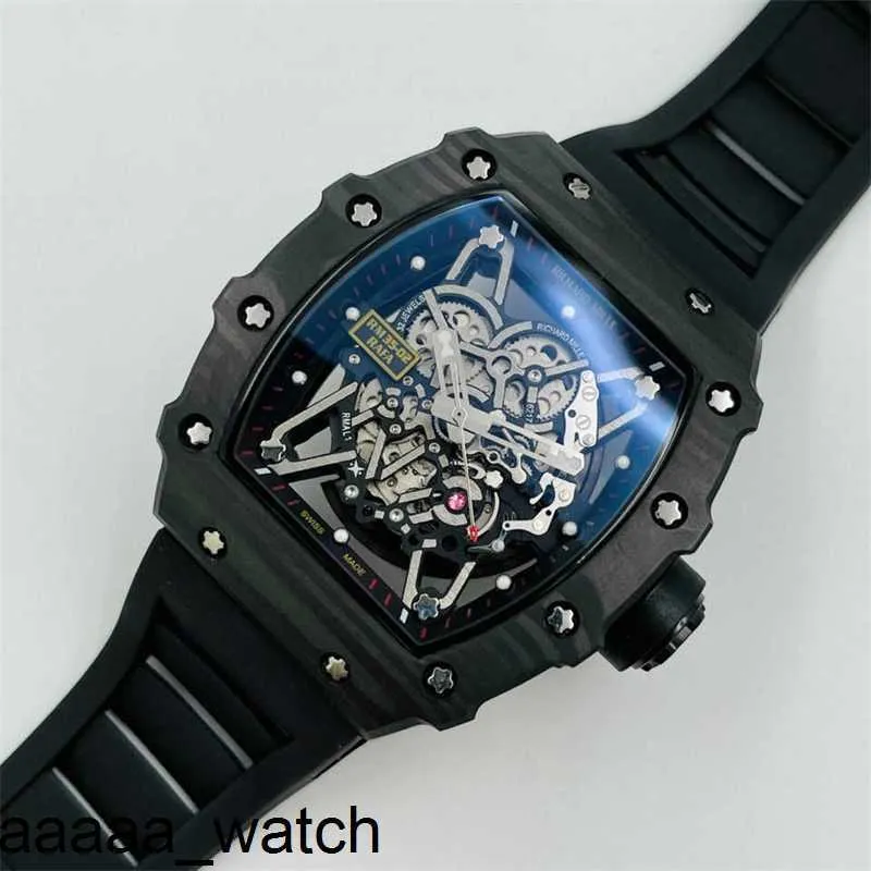 RM3502 Watches Richarmill Luxury Plain Carbon Fiber Mechanical Wrist Watch Male Swiss ZF Factory Uryr