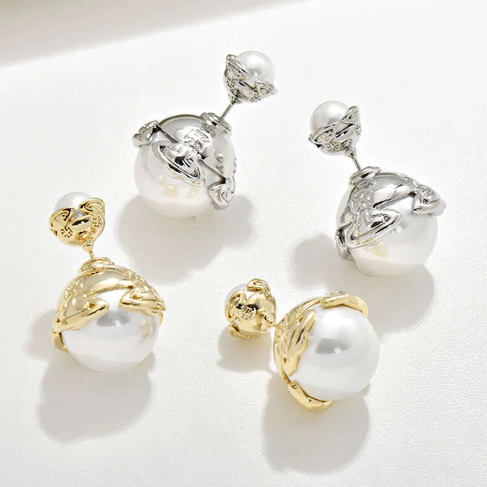 Viviennes Westwood Earrings Commuter汎用パールイヤリングファッションビジネスライト豪華な豪華