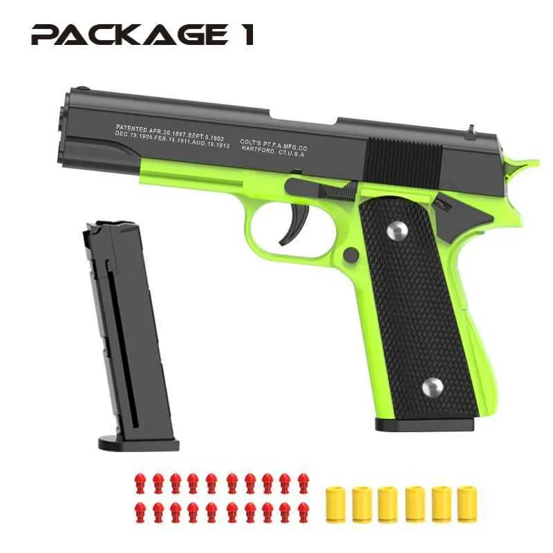 Gun Toys 2024. Automatic Throwing Gun 1911 Stallion Toy Guns. Guns Glockg17 Gun-Toy Shooting Gun For Kids 240307