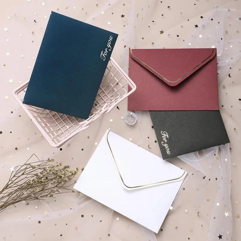 ギフトラップ50pcs/lot Gilding Envelope Envelope Envelopes for Wedding Invitations Paper Small Business Suppliesステーショナリーポストカードエキス
